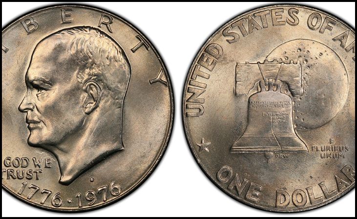 1776-1976 Type II Eisenhower Dollar Quarter ($10 million)