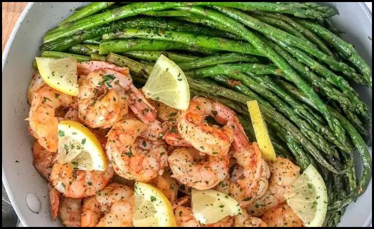 Lemon Garlic Shrimp and Asparagus