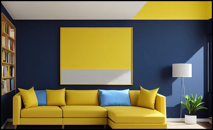 Navy Blue and Mustard Yellow